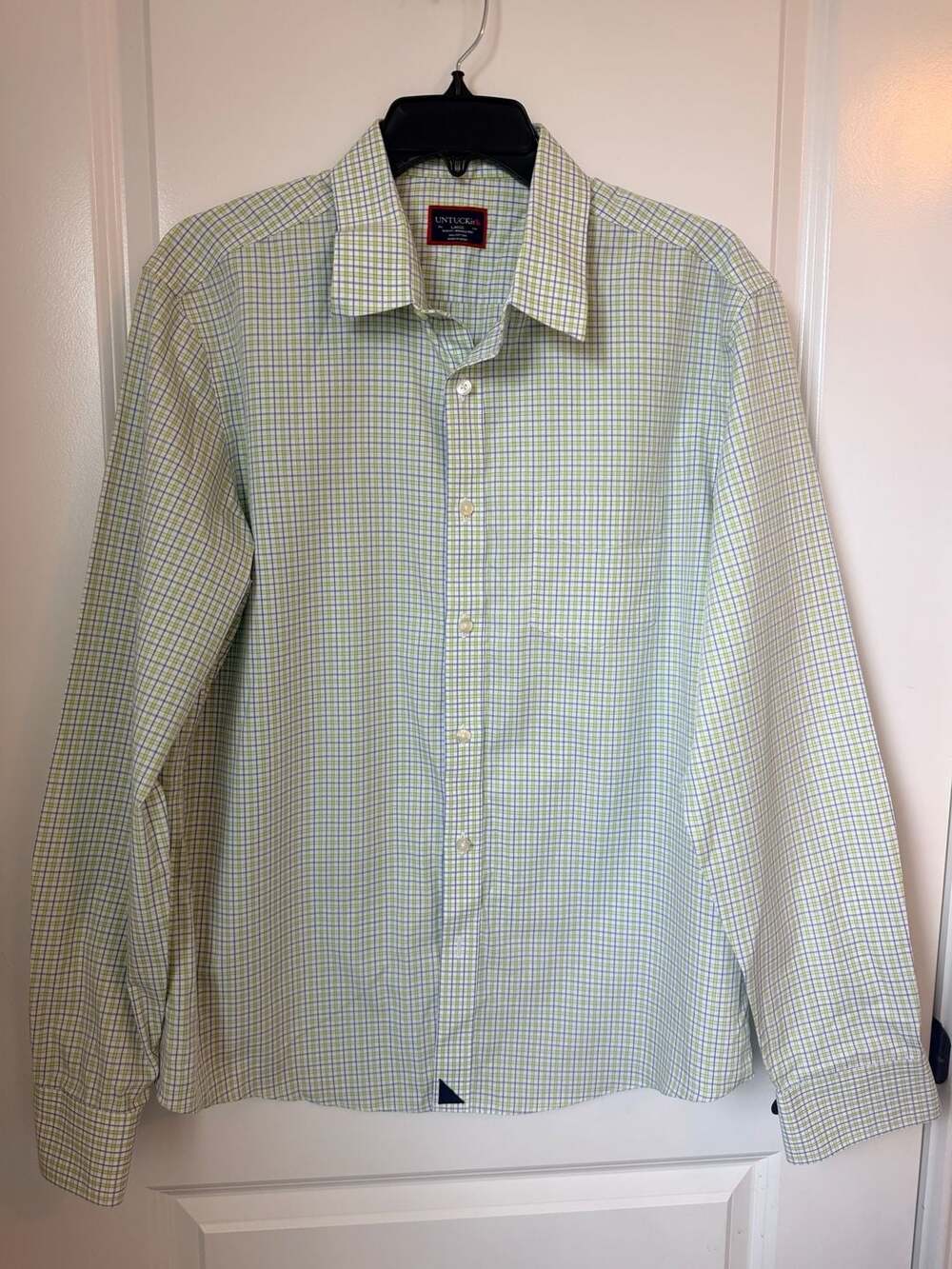 UNTUCKit Kistler Slim Fit Wrinkle Free Button Down Shirt Large